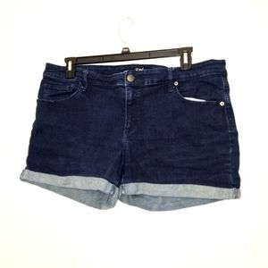 Universal thread dark denim cuffed shorts size 20w